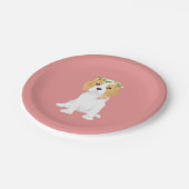 Dita der Blenheim unbekümmerte Königcharles Pappteller (Schrägansicht)