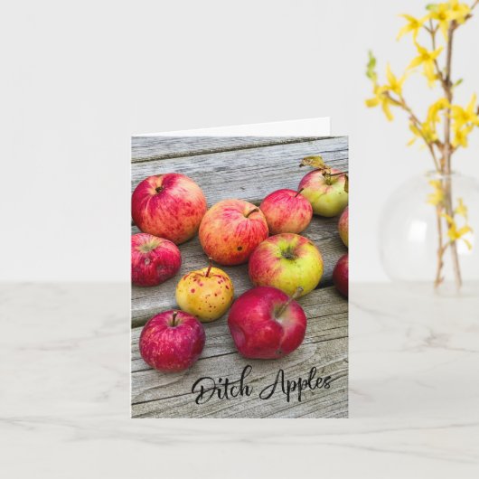 Ditch Apples Karte (Gelbe Blume)