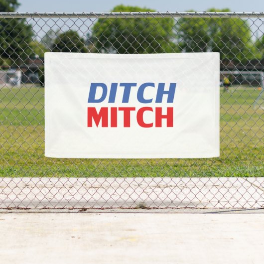 Ditch Mitch rot-blau-moderne Typografie lustig Banner (Insitu)
