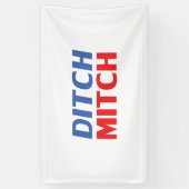 Ditch Mitch rot-blau-moderne Typografie lustig Banner (Vertikal)