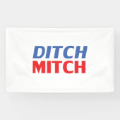 Ditch Mitch rot-blau-moderne Typografie lustig Banner (Horizontal)