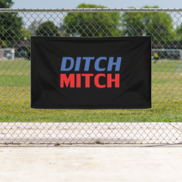 Ditch Mitch rot-blau-moderne Typografie lustig Banner