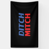 Ditch Mitch rot-blau-moderne Typografie lustig Banner (Vertikal)