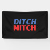 Ditch Mitch rot-blau-moderne Typografie lustig Banner (Horizontal)