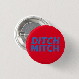 Ditch Mitch rot-blau-moderne Typografie lustig Button