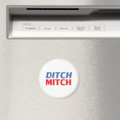 Ditch Mitch rot-blau-moderne Typografie lustig Magnet (In Situ (Geschirrspüler))