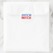 Ditch Mitch rot-blau-moderne Typografie lustig Runder Aufkleber (Tasche)