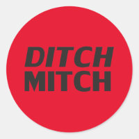 Ditch Mitch rotes, modernes Typografie lustig