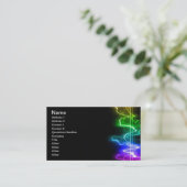 DITGITALE FARBEN MUSIK HARTBEATTEN ABSTRAKT BACKGR VISITENKARTE (Stehend Vorderseite)