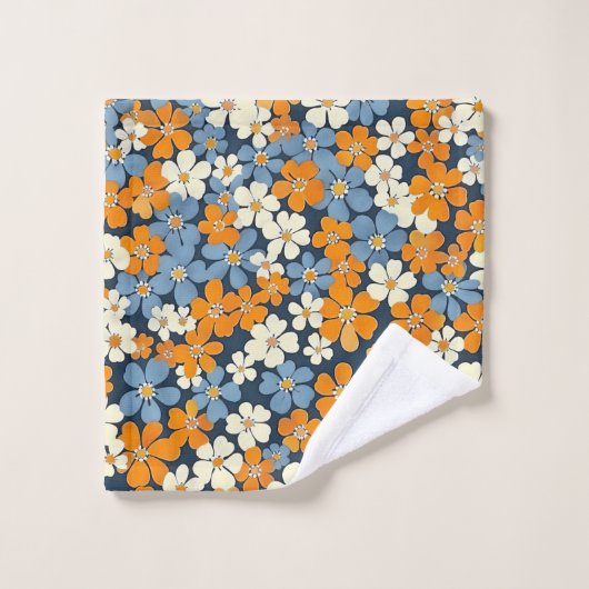 Ditsy Blume Pattern Badhandtuch Set (Waschlappen)