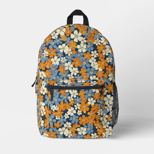 Ditsy Blume Pattern Bedruckter Rucksack (Vorderseite)