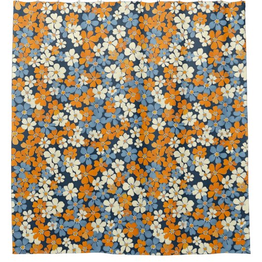 Ditsy Blume Pattern Duschvorhang (Vorderseite)