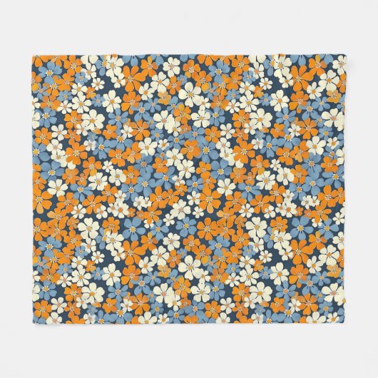 Ditsy Blume Pattern Fleecedecke (Vorderseite (Horizontal))