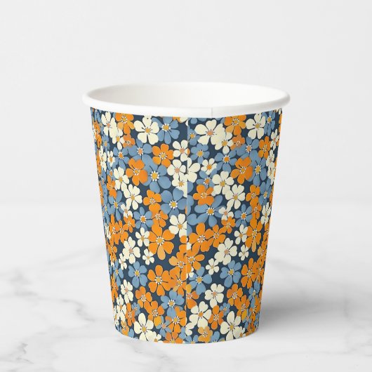 Ditsy Blume Pattern Pappbecher (Rechts)