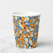 Ditsy Blume Pattern Pappbecher (Vorderseite)