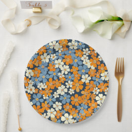 Ditsy Blume Pattern Pappteller