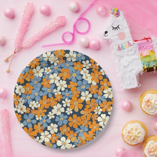 Ditsy Blume Pattern Pappteller (Party)