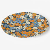 Ditsy Blume Pattern Pappteller (Schrägansicht)