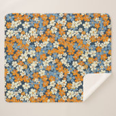 Ditsy Blume Pattern Sherpadecke (Vorderseite (Horizontal))