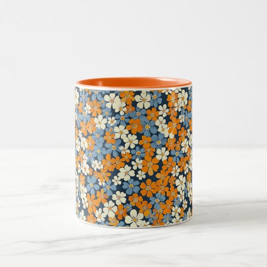 Ditsy Blume Pattern Zweifarbige Tasse (Mittel)