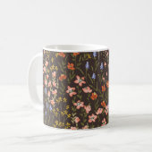 Ditsy-Blume: Vintages Mille-Fleur-Muster Kaffeetasse (Vorderseite Links)