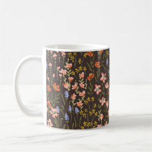 Ditsy-Blume: Vintages Mille-Fleur-Muster Kaffeetasse