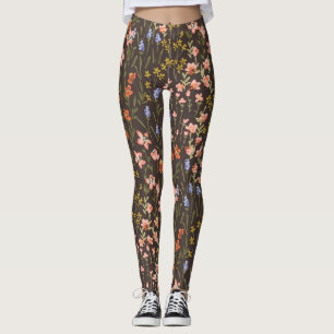 Ditsy-Blume: Vintages Mille-Fleur-Muster Leggings