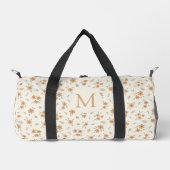 Ditsy-Blumen-Boho-Wildflower-Beige-Mädchen-Monogra Duffle Bag (Vorderseite)