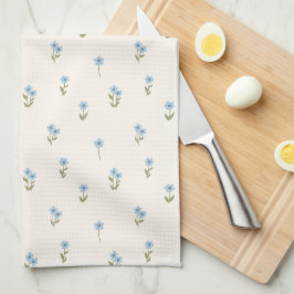 Ditsy-Blumen Cottagecore Boho Wildblume Blau Geschirrtuch