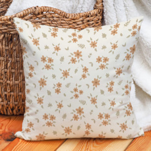 Ditsy-Blumen-Cottagecore-Boho-Wildflower-Beige Kissen