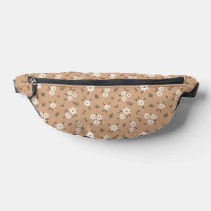 Ditsy-Blumen Cottagecore-Boho-Wildflower-Tan-Braun Bauchtasche