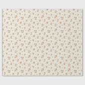 Ditsy-Blumen-Landhausstil-Boho-Wildblumen-Neutral Geschenkpapier (Flach)