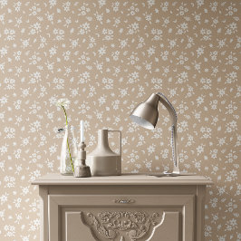 Ditsy-Blumenmuster gedämpft neutral blass beige br Tapete