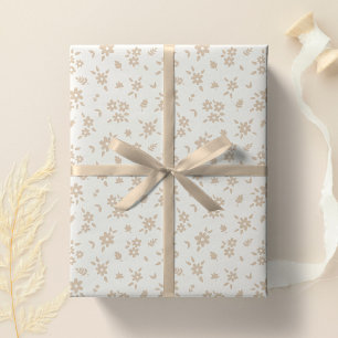 Ditsy-Blumenmuster gedämpft neutral blass creme be Geschenkpapier