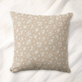 Ditsy-Blumenmuster gedämpft neutral weiches helles Kissen