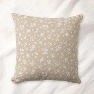Ditsy-Blumenmuster gedämpft neutral weiches helles Kissen
