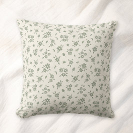 Ditsy-Blumenmuster gedämpft neutrales Cottagecore  Kissen