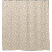 Ditsy-Blumenmuster gedämpft neutrales, weiches, bl Duschvorhang (Vorderseite)