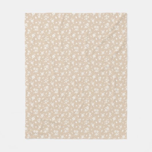 Ditsy-Blumenmuster gedämpft neutrales, weiches, bl Fleecedecke (Vorderseite)