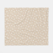 Ditsy-Blumenmuster gedämpft neutrales, weiches, bl Fleecedecke (Vorderseite (Horizontal))