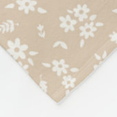 Ditsy-Blumenmuster gedämpft neutrales, weiches, bl Fleecedecke (Ecke)
