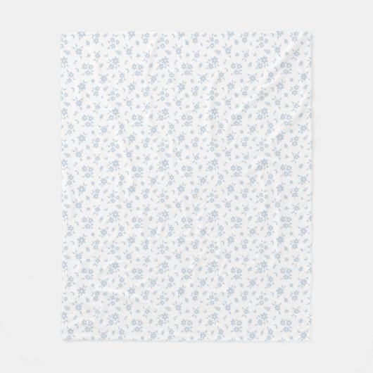 Ditsy-Blumenmuster-Küstenhaus Blau-Weiß Fleecedecke (Vorderseite)