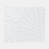Ditsy-Blumenmuster-Küstenhaus Blau-Weiß Fleecedecke (Vorderseite (Horizontal))