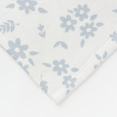 Ditsy-Blumenmuster-Küstenhaus Blau-Weiß Fleecedecke (Ecke)