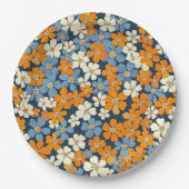 Ditsy-Blumenmuster Pappteller (Vorderseite)