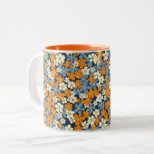 Ditsy-Blumenmuster Zweifarbige Tasse (Vorderseite Links)
