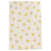 Ditsy Chicks (Old Lace) - Niedliches Vogelmuster Mittlere Geschenktüte (Vorderseite)