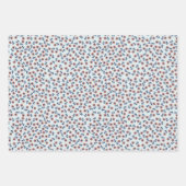 Ditsy Coral Daisies – Mini Floral Seamless Pattern Geschenkpapier Set (Vorderseite 3)