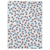 Ditsy Coral Daisies – Mini Floral Seamless Pattern Klemmbrett (Rückseite)