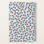Ditsy Coral Daisies – Mini Floral Seamless Pattern Notizblock (Rückseite)